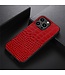 Rood Krokodillen Hardcase Hoesje voor de iPhone 14 Pro