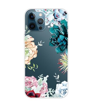 Kleurrijke Bloemen TPU Hoesje iPhone 14 Pro