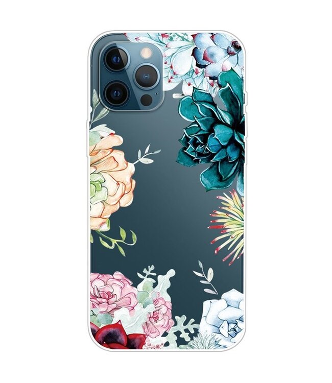 Kleurrijke Bloemen TPU Hoesje voor de iPhone 14 Pro