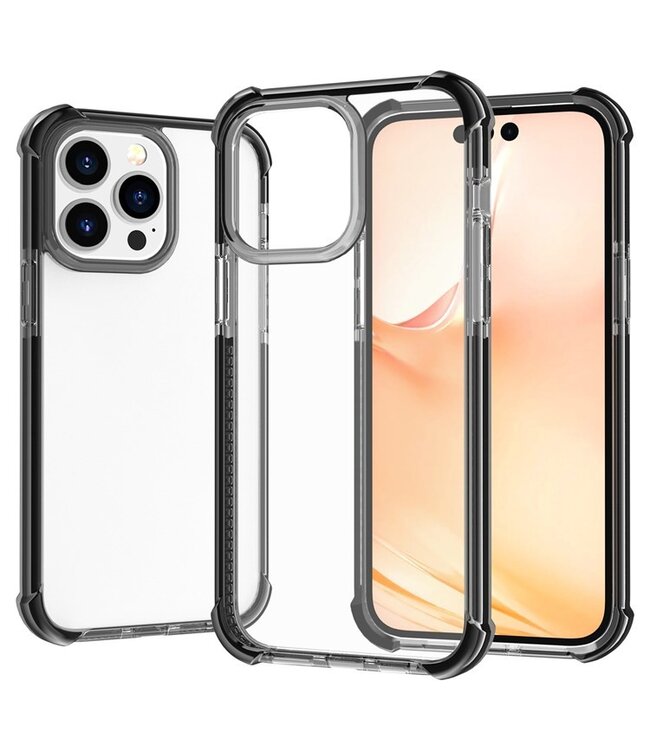 Zwart Hybrid Hoesje voor de iPhone 14 Pro