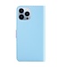 Blauw / Roze / Grijs Bookcase Hoesje voor de iPhone 14 Pro