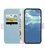 Baby Blauw Litchee Bookcase Hoesje voor de iPhone 14 Pro