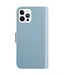 Baby Blauw Litchee Bookcase Hoesje voor de iPhone 14 Pro