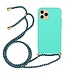 Turquoise TPU Hoesje Met Koord voor de iPhone 14 Pro