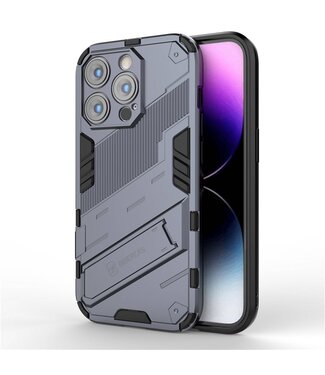 Grijs Hybrid Hoesje met Kickstand iPhone 14 Pro