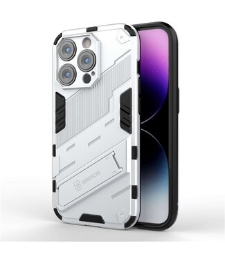 Zilver Hybrid Hoesje met Kickstand iPhone 14 Pro