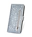 Zilver Glitter Bookcase Hoesje voor de iPhone 14 Pro