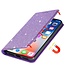 Paars Glitter Bookcase Hoesje voor de iPhone 14 Pro