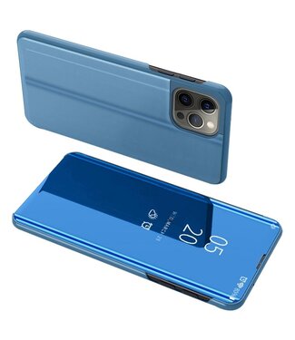 Blauw Spiegel Bookcase Hoesje iPhone 14 Pro