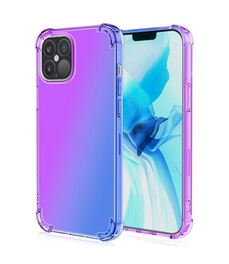 Paars / Blauw Gradient TPU Hoesje iPhone 14 Pro