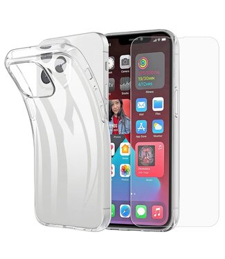 Transparant TPU Hoesje met Tempered Glas iPhone 14 Pro