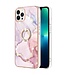 Rosegoud Marmer TPU Hoesje voor de iPhone 14 Pro