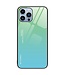 Cyaan / Blauw Gradient Hardcase Hoesje voor de iPhone 14 Pro