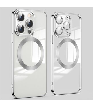 Zilver Hybrid Hoesje Met Magneet iPhone 14 Pro