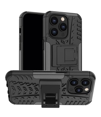 Zwart Bandenprofiel TPU Hoesje iPhone 14 Pro