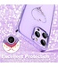 Kingxbar Paars Heart Crystal Hardcase Hoesje voor de iPhone 14 Pro