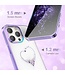 Kingxbar Paars Heart Crystal Hardcase Hoesje voor de iPhone 14 Pro