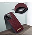 Vietao Bordeaux Rood Krokodillen Hybrid Hoesje voor de iPhone 14 Pro