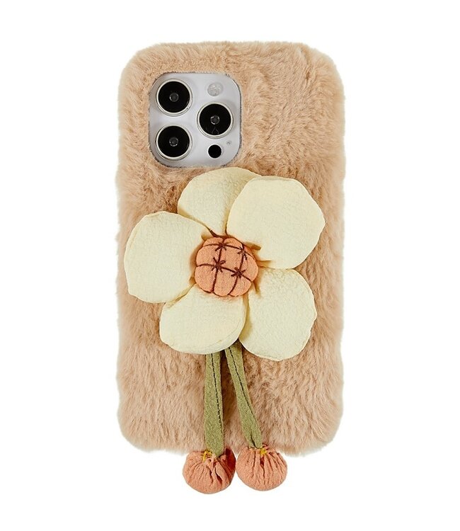 Pluche Bloem Hoesje voor de iPhone 14 Pro