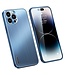 Blauw Metalen Hardcase Hoesje voor de iPhone 14 Pro