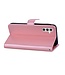 Rosegoud Diamanten Uil Bookcase Hoesje voor de Samsung Galaxy A13 (5G) / A04s