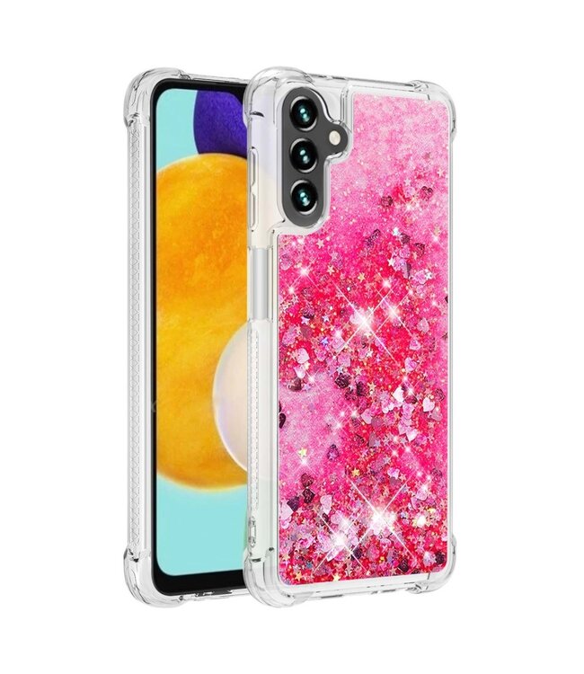 Roze Glitter TPU Hoesje voor de Samsung Galaxy A13 (5G) / A04s