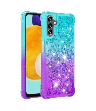 Blauw / Paars Glitter TPU Hoesje Samsung Galaxy A13 (5G) / A04s