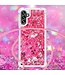 Roze Glitter en Koord TPU Hoesje voor de Samsung Galaxy A13 (5G) / A04s