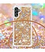 Goud Glitter en Koord TPU Hoesje met Koord voor de Samsung Galaxy A13 (5G) / A04s