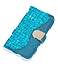 Blauw Krokodillen Bookcase Hoesje voor de Samsung Galaxy A13 (5G) / A04s