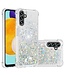 Zilver Glitter Hartjes TPU Hoesje voor de Samsung Galaxy A13 (5G) / A04s