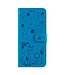 Blauw Kat en Bij Bookcase Hoesje voor de Samsung Galaxy A13 (5G) / A04s