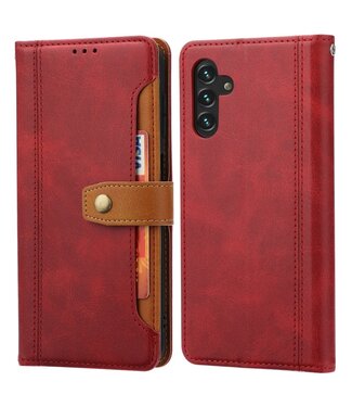 Rood Modern Bookcase Hoesje Samsung Galaxy A13 (5G) / A04s