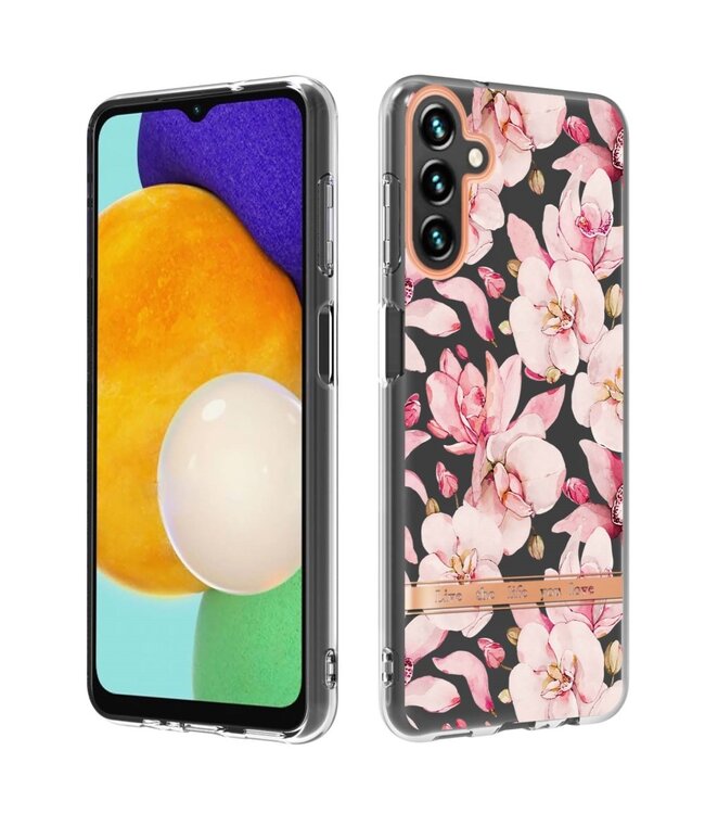 Gardenia Bloemen TPU Hoesje voor de Samsung Galaxy A13 (5G) / A04s