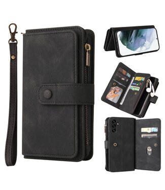 Zwart Multifunctioneel Wallet Hoesje Samsung Galaxy A13 (5G) / A04s