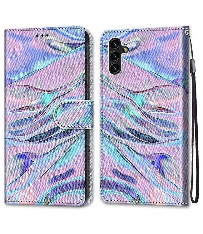 Parelmoer Design Bookcase Hoesje voor de Samsung Galaxy A13 (5G) / A04s