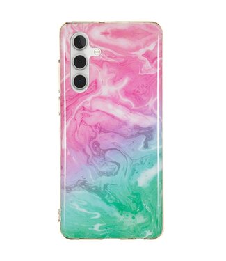 Roze / Groen Marmer TPU Hoesje Samsung Galaxy A13 (5G) / A04s