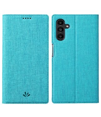 Vili DMX Blauw Stoffen Bookcase Hoesje Samsung Galaxy A13 (5G) / A04s