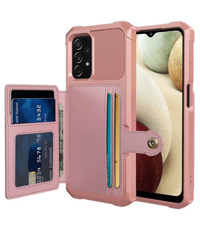 Roze Wallet Hybride Hoesje voor de Samsung Galaxy A13 (5G) / A04s