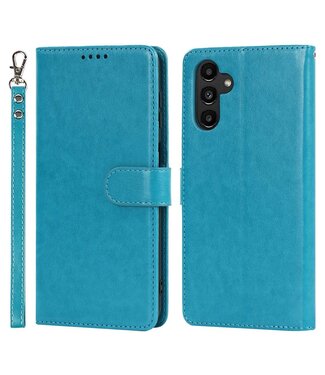 Blauw Glad Bookcase Hoesje Samsung Galaxy A13 (5G) / A04s