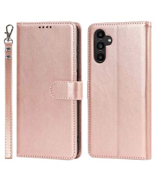Rosegoud Glad Bookcase Hoesje Samsung Galaxy A13 (5G) / A04s