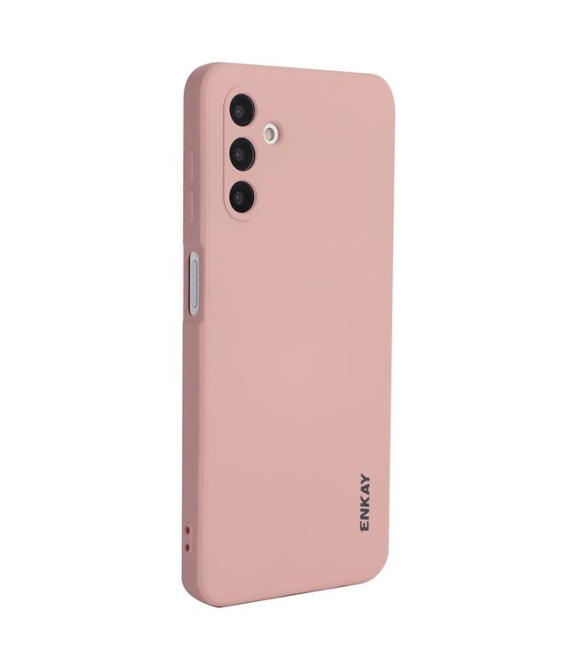 Enkay Roze Siliconen Hoesje met Camera Bescherming voor de Samsung Galaxy A13 (5G) / A04s