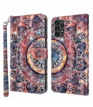 Kleurrijke Mandala Bookcase Hoesje Samsung Galaxy A13 (4G/5G) / A04s