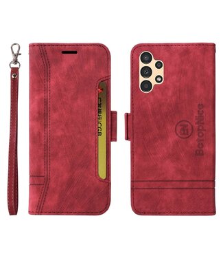 Betopnice Rood Design Bookcase Hoesje Samsung Galaxy A13 (5G) / A04s