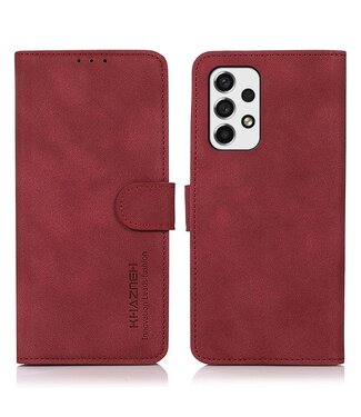 Khazneh Rood Faux Leder Bookcase Hoesje Samsung Galaxy A53