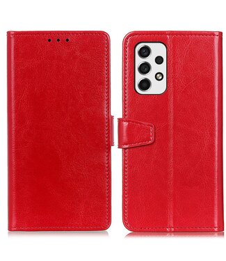 Rood Effen Bookcase Hoesje Samsung Galaxy A53