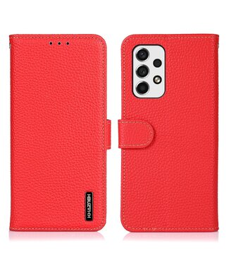 Khazneh Rood Litchee Bookcase Hoesje Samsung Galaxy A53