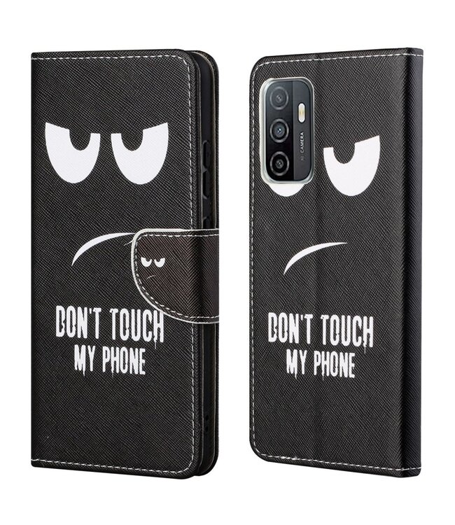 Don't Touch My Phone Bookcase Hoesje voor de Samsung Galaxy A53