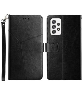 Zwart Lijnen Bookcase Hoesje Samsung Galaxy A53