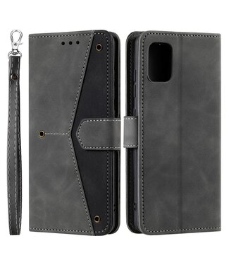 Grijs Splitleer Bookcase Hoesje Samsung Galaxy A53